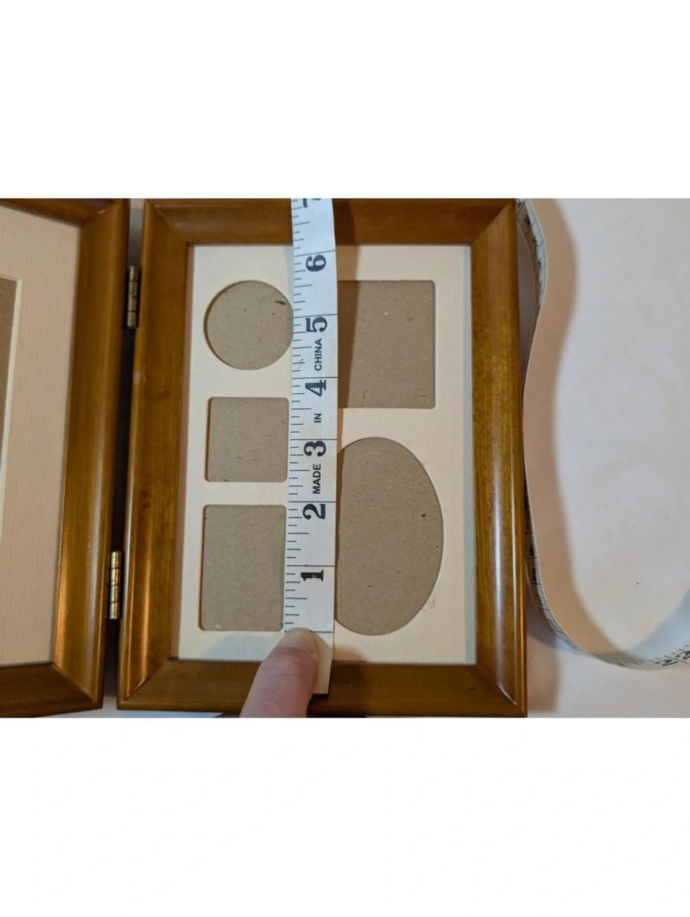 Vintage Rare Woods Double Photo Frame with Multiple Openings